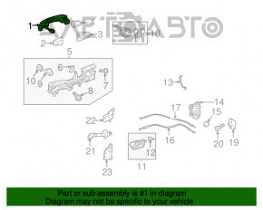 Mânerul ușii exterioare din față stânga Toyota Camry v55 15-17 SUA