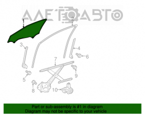 Стекло двери передней левой Toyota Camry v50 12-14 usa не царапины