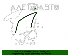 Уплотнитель стекла передний правый Toyota Camry v50 12-14 usa