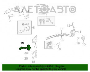 Limitatorul ușii din față dreapta pentru Toyota Camry v50 12-14 SUA