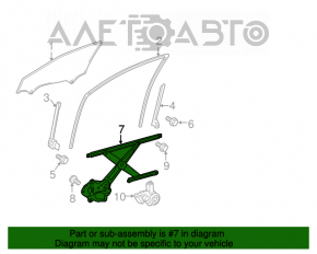 Mecanism de ridicare geam fata dreapta Lexus RX350 RX450h 16-22