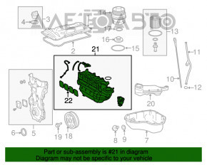 Colectorul de admisie pentru Toyota Camry v55 15-17 2.5 are prinderea ruptă.