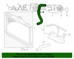 Патрубок охлаждения нижний Toyota Camry v50 12-14 2.5 usa