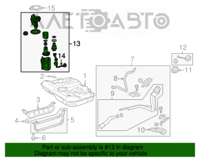 Pompă de combustibil, pompă de benzină Toyota Camry v55 15-17 SUA