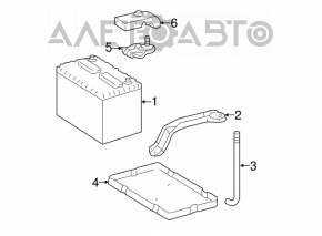 Крепление АКБ Toyota Avalon 13-18 2 части
