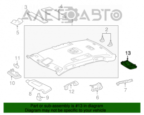 Плафон освещения пассажир Toyota Camry v55 15-17 usa серый