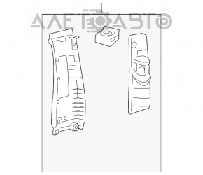 Накладка центральной стойки верхняя ремень правая Toyota Camry v50 12-14 usa серая, царапины