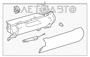 Перчаточный ящик, бардачок Toyota Camry v50 12-14 usa серый, царапина