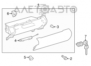 Перчаточный ящик, бардачок Toyota Camry v50 12-14 usa серый, царапина