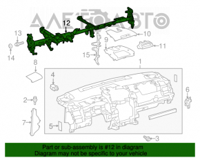 Tubul de subtorpilor pentru întărirea Toyota Camry v50 12-14 SUA