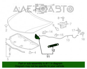 Замок капота Toyota Camry v50 12-14 usa