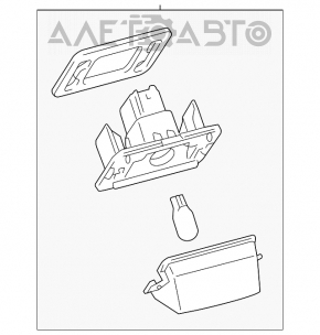 Подсветка номера крышки багажника правая Toyota Camry v55 15-17 usa новый OEM оригинал