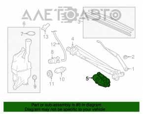 Trapezul de curățare a parbrizului cu motor pentru Toyota Camry v50 12-14 SUA