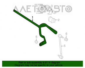 Stabilizatorul frontal Toyota Camry v50 12-14 SUA coroziune