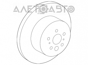 Диск тормозной задний правый Toyota Camry v50 12-14 usa 280/9.8мм