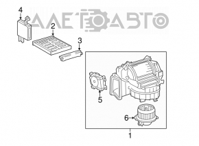 Corpul gol al ventilatorului, partea dreaptă a Toyota Highlander 08-13.