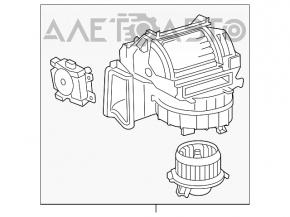 Corpul ventilatorului gol, partea dreaptă a Lexus ES350 07-12.