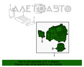 Corpul ventilatorului gol, partea dreaptă a Lexus ES350 07-12.