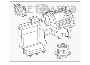 Corpul gol al ventilatorului, partea dreaptă a Toyota Avalon 05-12.