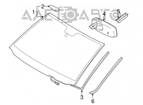 Oglinda interioara Toyota Camry v50 12-14 usa negru gol, amalgam folosit