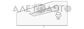 Capacul pragului exterior din spate, stânga, pentru Toyota Camry v50 12-14 SUA, negru.