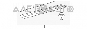 Накладка порога внешняя передняя правая Toyota Camry v50 12-14 usa черн, потерта