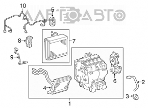 Корпус печки голый Toyota Camry v55 15-17 usa надлом креп