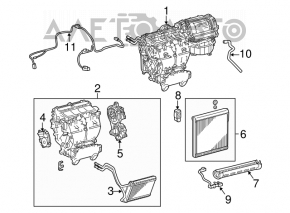 Actuator motor pentru acționarea ventilatorului de încălzire și aer condiționat pentru Toyota Sienna 11-20, complet asamblat.