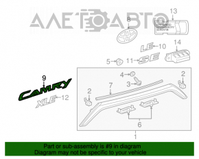 Emblema capacului portbagajului CAMRY Toyota Camry v50 12-14 SUA