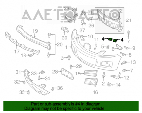 Крепление под фару правое Mazda CX-7