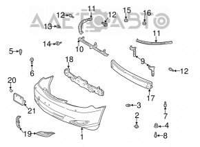 Amplificatorul pentru bara de protecție față Toyota Camry v30, nou, neoriginal