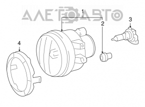 Противотуманная фара птф правая Toyota Highlander 04-07