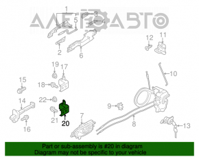 Петля двери нижняя задняя левая Infiniti FX35 FX45 03-08