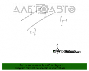 Emblema ZeroEmission pe ușa din față stângă a Nissan Leaf 11-17