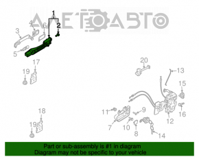 Механизм ручки двери передней правой Infiniti FX35 FX45 03-08