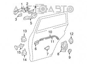 Mânerul ușii exterioare față stânga Toyota Highlander 01-07