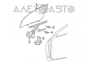 Стекло двери передней левой Toyota Rav4 06-12 OEM