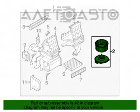 Motorul ventilatorului de încălzire Mazda CX-7