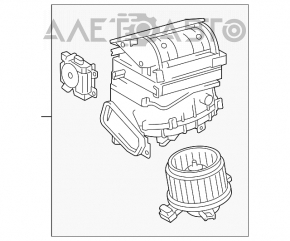 Corpul ventilatorului gol, partea dreaptă a Toyota Rav4 06-12