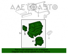 Corpul ventilatorului gol, partea dreaptă a Toyota Rav4 06-12