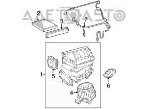 Corpul ventilatorului gol, partea dreaptă a Toyota Rav4 06-12