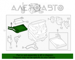 Radiatorul încălzitorului pentru Toyota Prius V 12-17