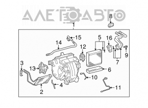 Actuatorul motorului care controlează încălzirea și aerul condiționat, dreapta, AIRMIX Toyota Solara 04-08.