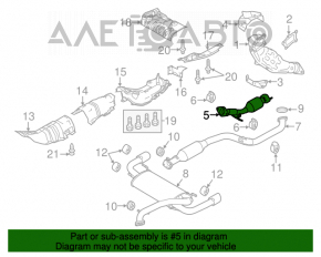 Выхлопная труба от аутлета до средней части Mazda 3 MPS '09- 13