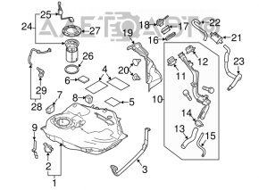 Rezervorul de combustibil Mazda3 MPS 09-13