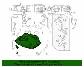 Rezervorul de combustibil Mazda3 MPS 09-13