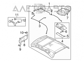 Козырек левый Mazda3 MPS 09-13 серый