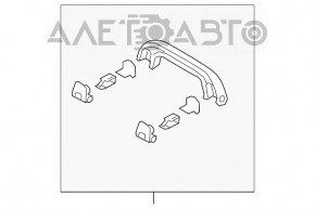 Manerul plafonului dreapta Mazda CX-5 13-16 gri.