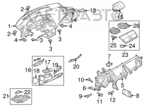 Воздуховод центральный Mazda3 MPS 09-13