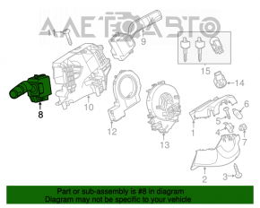 Comutatorul de sub volan stânga Mazda3 MPS 09-13